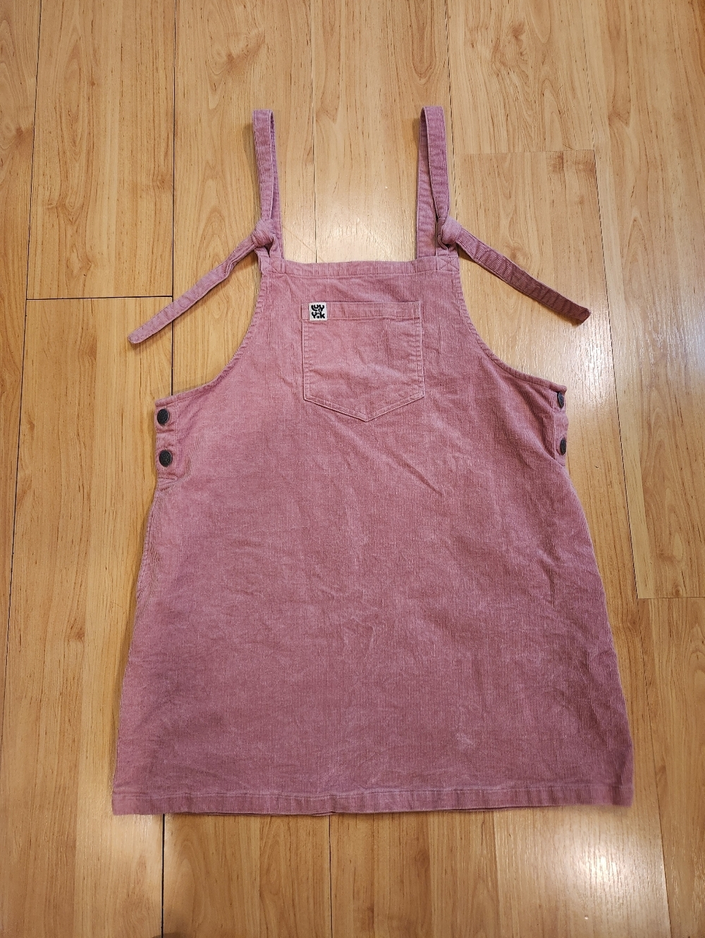 Lucy & Yak Corduroy Mini Pini Dress Dusty Pink US 14 / UK 18 Organic Cotton